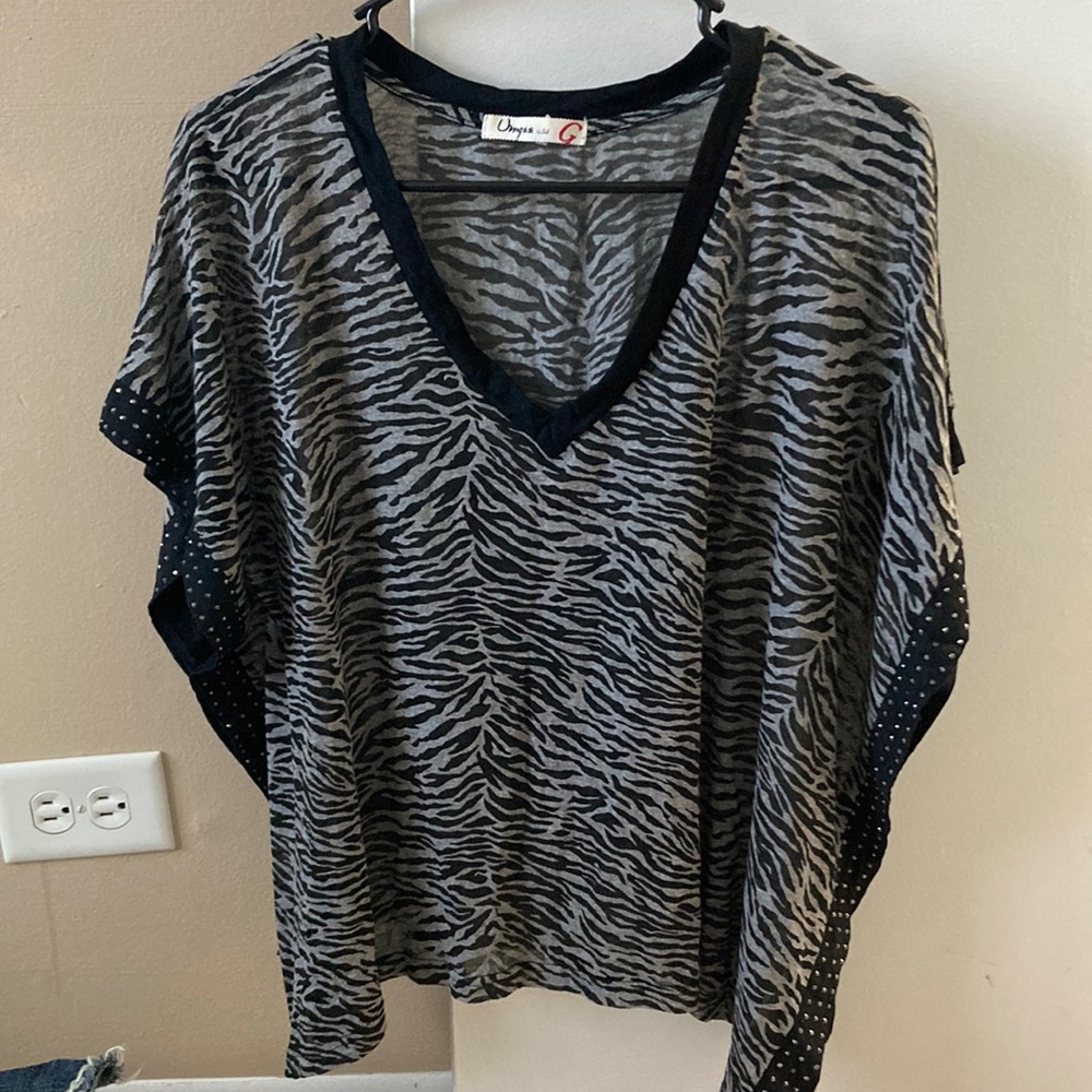 Zebra print top